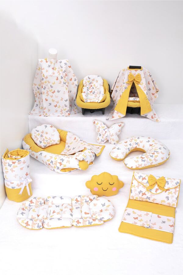 Umaybebek Babynest Puset Örtüsü Alt Açma Emzirme Yastığı Bel Destekli Ana Kucağı Bebek Arabası Minderi-panço