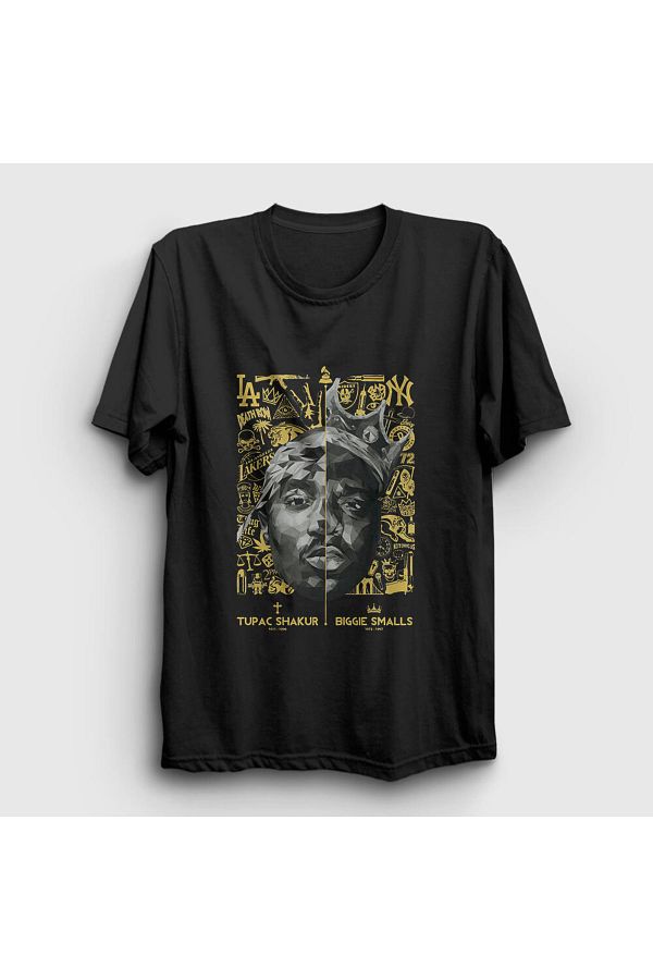 Presmono Unisex Black Biggie Smalls Tupac Shakur T shirt 45661tt Trendyol