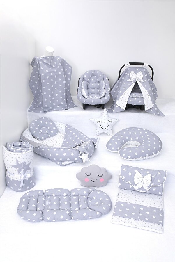 Umaybebek Babynest Puset Örtüsü Alt Açma Emzirme Yastığı Bel Destekli Ana Kucağı Bebek Arabası Minderi-tutmalı