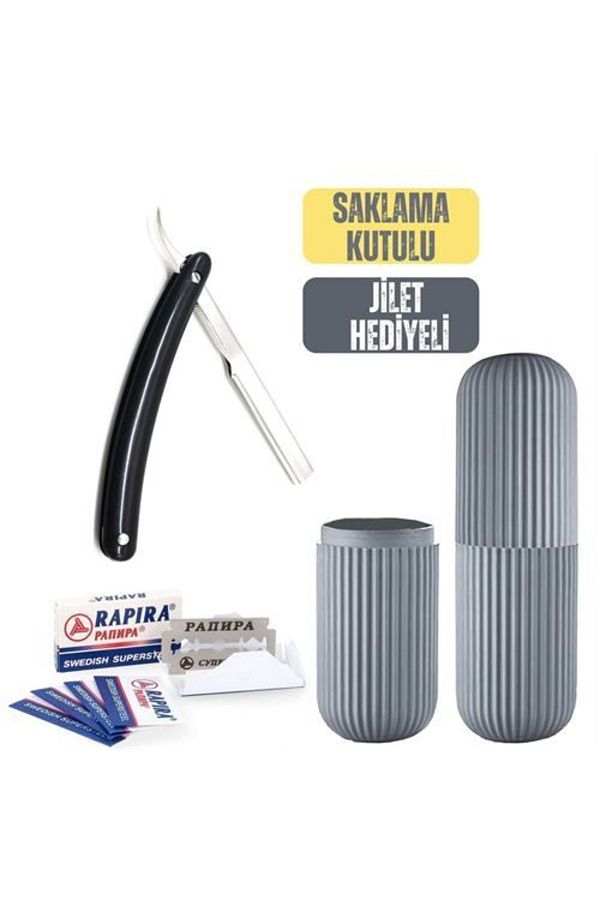Transformacion-Sedef Black Shaving Razor Set with 10 Razors Box 1