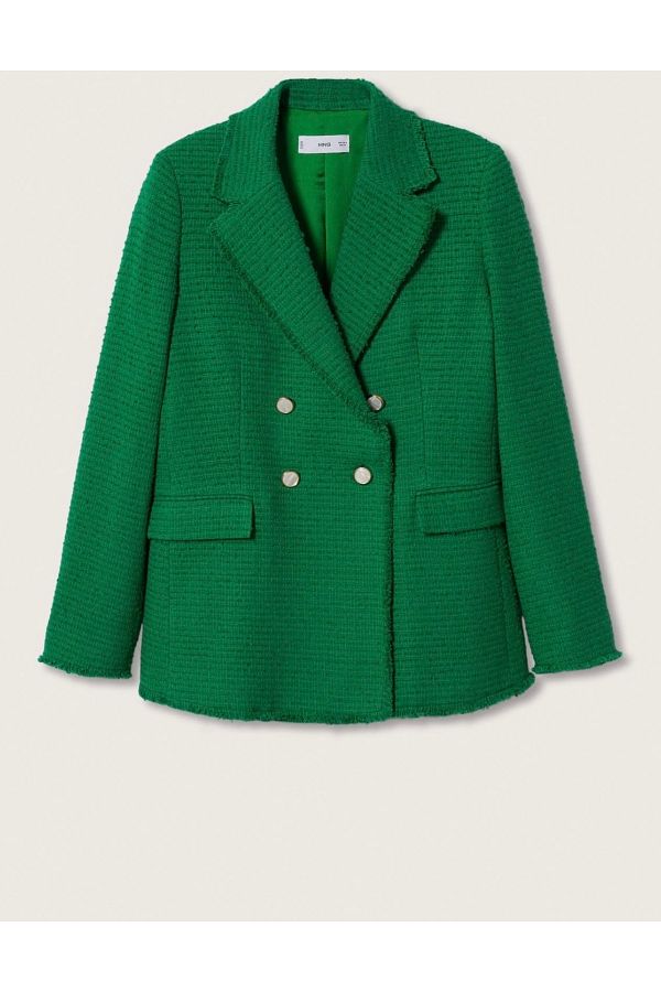 MANGO Blazer Green Trendyol
