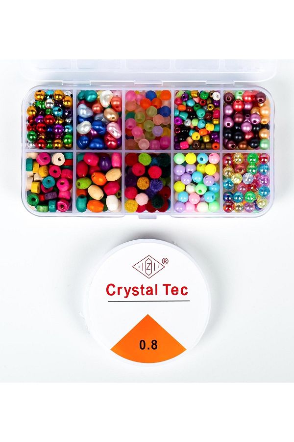 yfhobi Boxed Assorted Beads Mixed Color Bead Jewelry Making Set 10 Different Bead Types Trendyol