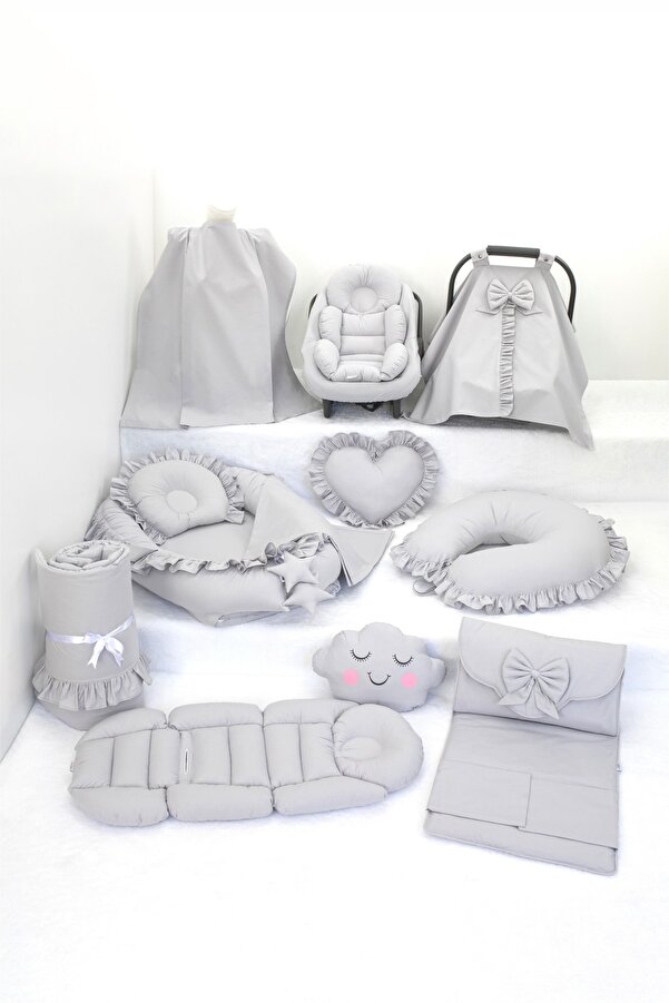 Umaybebek Babynest Puset Örtüsü Alt Açma Emzirme Yastığı Bel Destekli Ana Kucağı Bebek Arabası Minderi-tutmalı