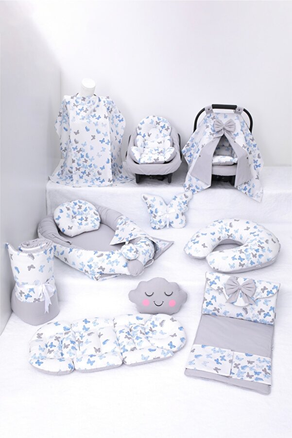 Umaybebek Babynest Puset Örtüsü Alt Açma Emzirme Yastığı Bel Destekli Ana Kucağı Bebek Arabası Minderi-tutmalı