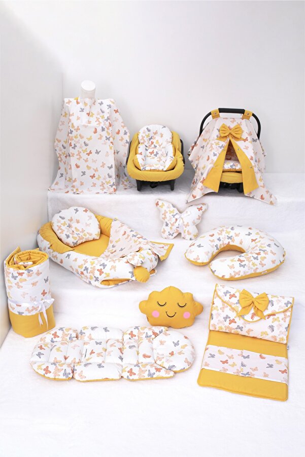 Umaybebek Babynest Puset Örtüsü Alt Açma Emzirme Yastığı Bel Destekli Ana Kucağı Bebek Arabası Minderi-tutmalı