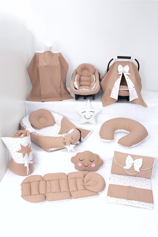 Umaybebek Babynest Puset Örtüsü Alt Açma Emzirme Yastığı Bel Destekli Ana Kucağı Bebek Arabası Minderi-tutmalı