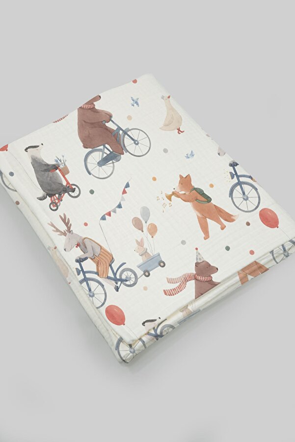 Tuğba Kuğu 4 Kat Müslin Battaniye (100x120) - Limited 21 Serisi