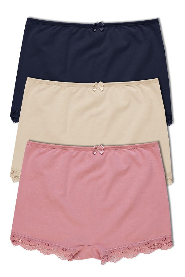 HNX-3-Piece Lace Detailed Cotton Women's Tights Shorts 1
