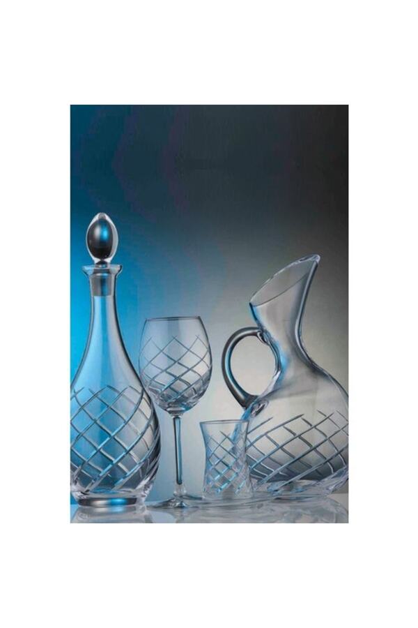 KCD-Armonı Simple 61 Piece Glass Tableware Presentation Dowry Set Water Cup Set Cutting Hand Decor 1