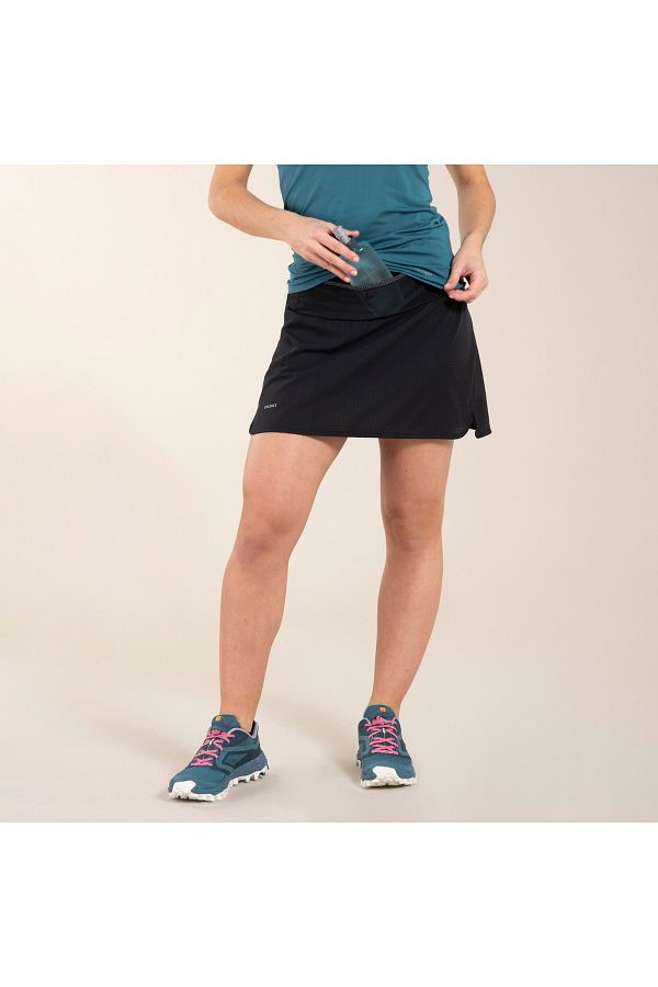 Decathlon Black Evadict Women s Running Shorts Skirt Trendyol