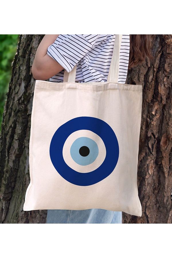 Bk Gift Shoulder Bag Beige Graphic Trendyol