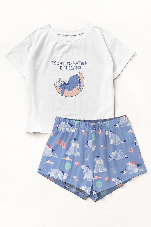 PEMBİŞ HOMEWEAR-Zezex Duncky Super Soft Shorts Set 1