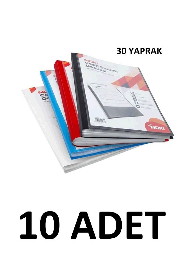 Noki-10 Mixed Color Presentation Binders with 30 Sheets Pockets 1