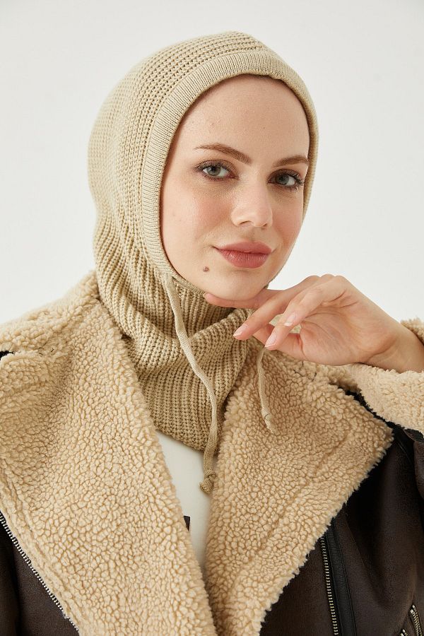 FRESCO SCARFS-Balaclava Knitwear Headgear*cream 1
