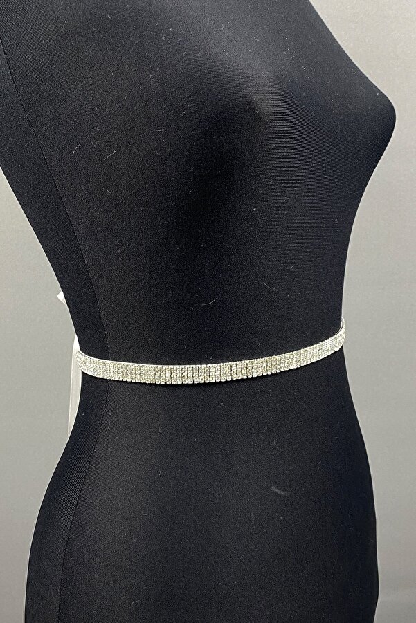 thin silver belts for dresses Women's Thin Silver Elastic Vintage Jeweled Waist Belt