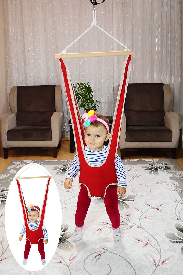 Baby bouncer sale hangs from ceiling