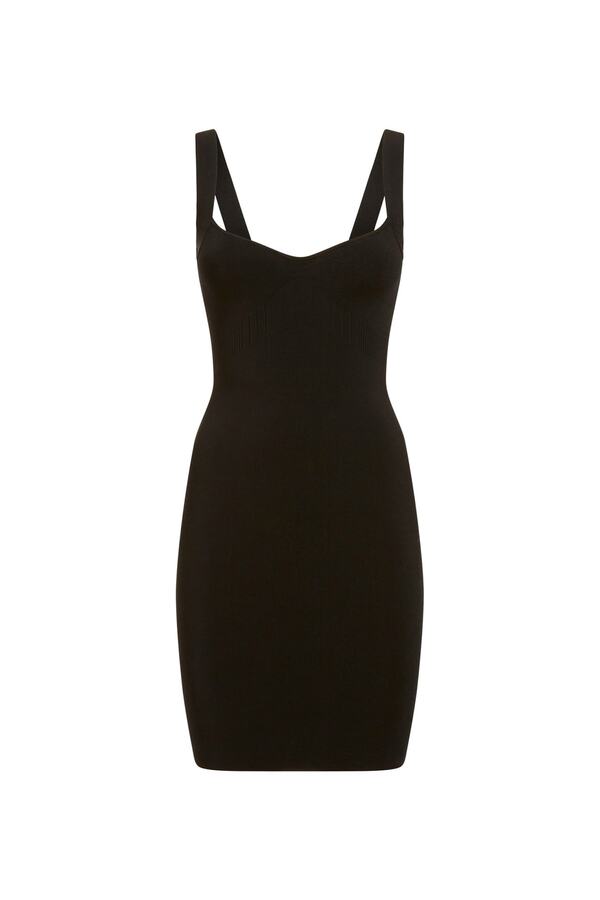 Guess-Γυναικείο φόρεμα Sweetheart γιακά μαύρο μίντι W2yk0cz2xy0jblk 1