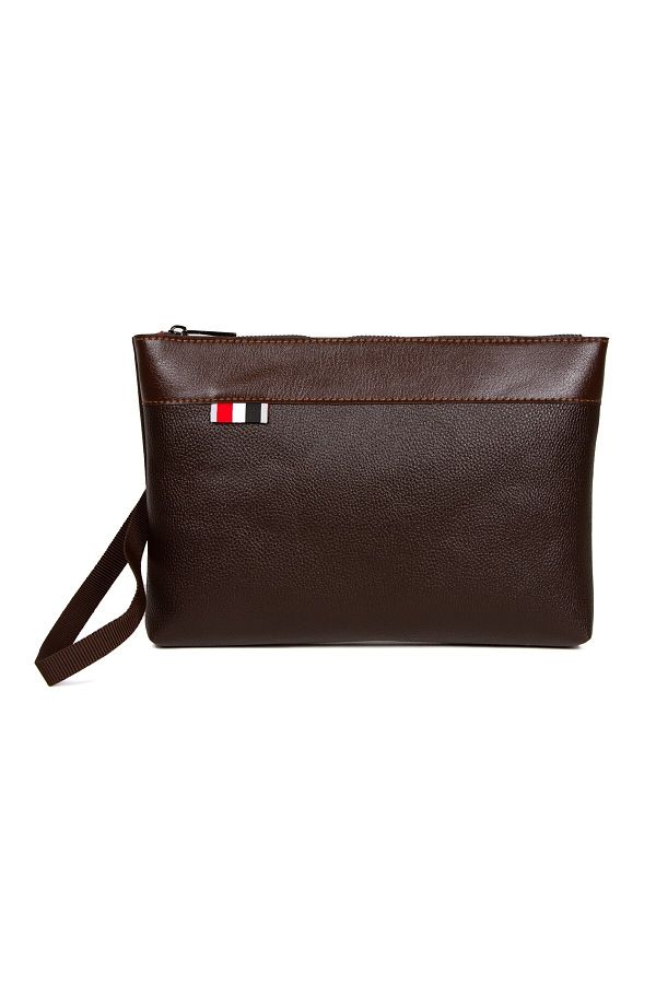 Adelina Bags Dark Brown Portfolio Clutch Bag Wrist Strap Clutch Bag Portfolio Bag Trendyol