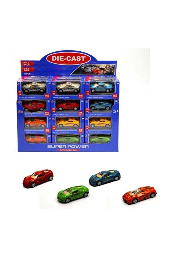 VARDEM OYUNCAK Oyuncak Araba Metal Çek-Bırak Kutulu 1:55