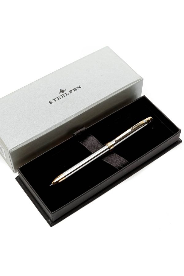 Steelpen-Custom Gold Chrome Multi Function Pen 1