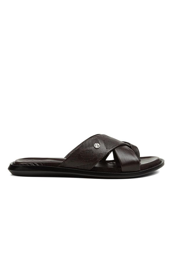 Pierre Cardin-® |   PC-7120 - 2162 Καφέ - Ανδρικές Παντόφλες 1