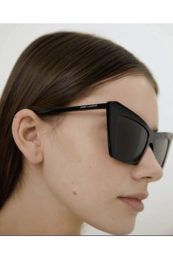 Saint Laurent Slp 37200154 Black Cat Eye Sunglasses Bone Frame Smoke Lens Uv400 Trendyol
