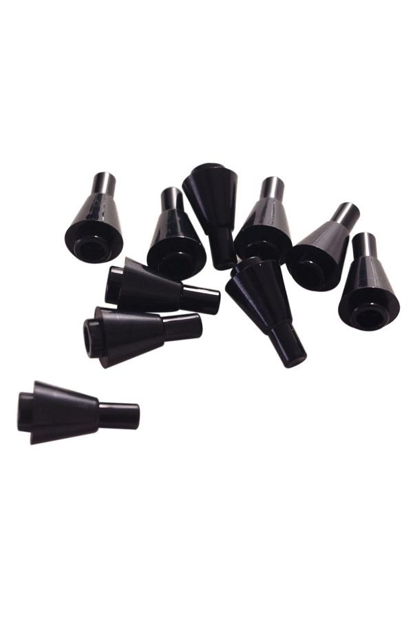 LEGO-Original Accessory Moc Custom Minifigure Ice Cream Cone Cone 1 X 1 Cone Black 2 Pieces Will Be Sent 1