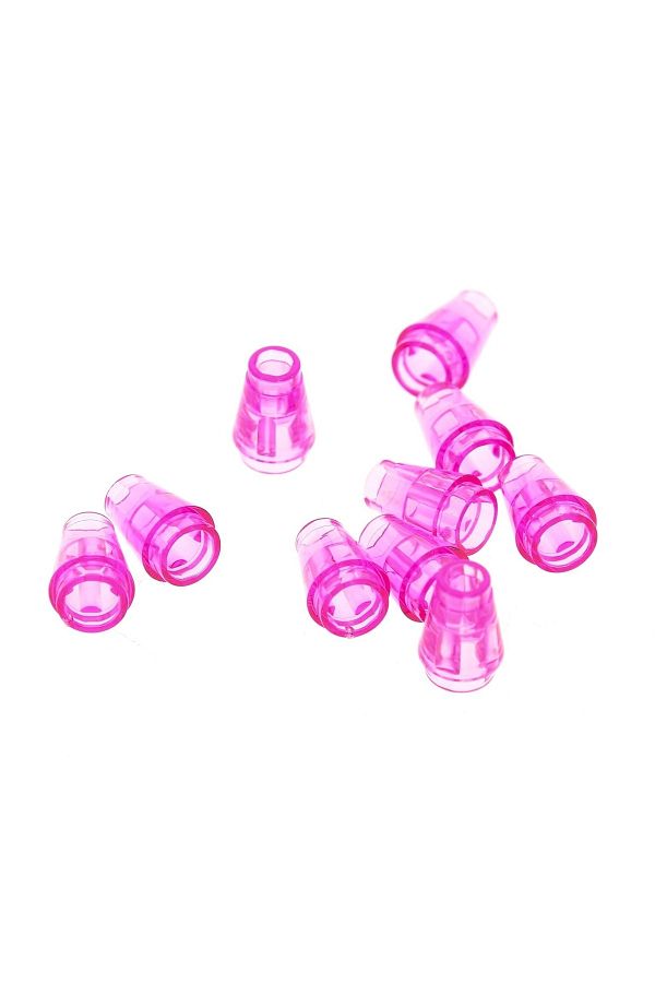 LEGO-Accessory Moc Custom Cone 1 X 1 Brick Cone Transparent Pink 6 Pieces to Send 1