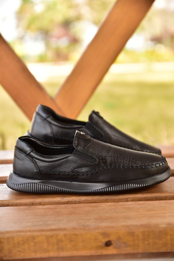 JAMES FRANCO Doctor Recommended Fully Orthopedic Men s 100 Genuine Leather Black Casual Daily Shoes Very Light1 Trendyol