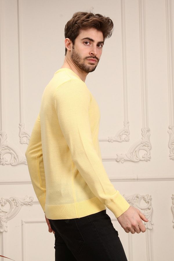 Lemon yellow sweater on sale