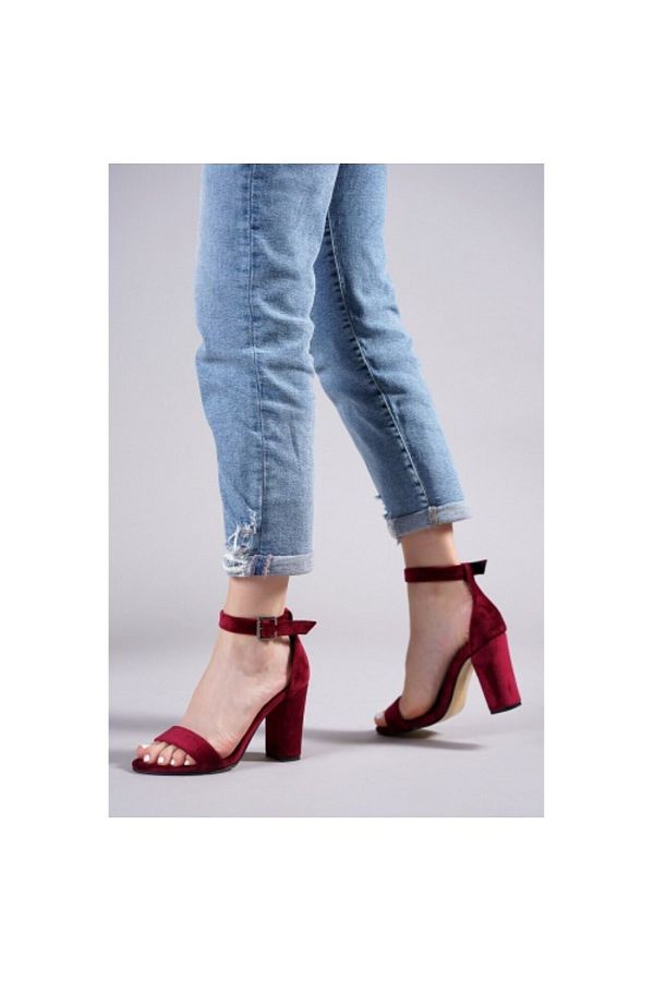Burgundy ankle strap shoes online