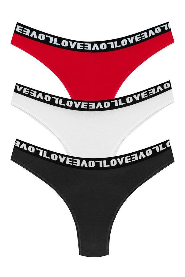 HNX-Γυναικεία εσώρουχα 3 Pack Love Elastic Brazilian 1