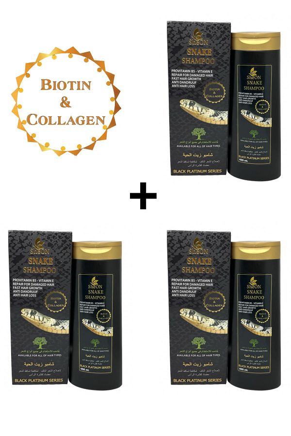 SheON-3 Snake Shampoo - Snake Oil and Biotin and Collegen Shampoo 1