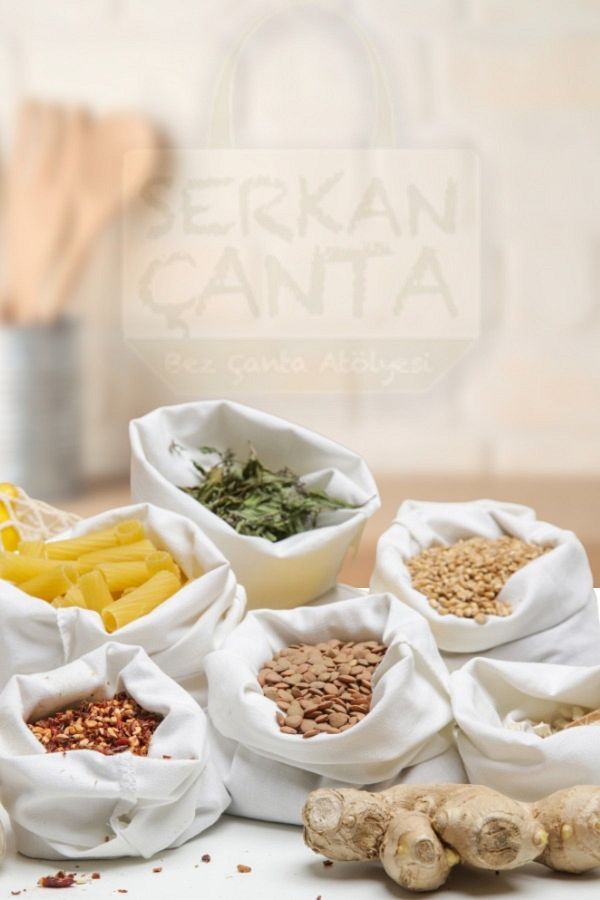 Serkan Çanta Bez Çanta Atölyesi-شنطة قماش 12 قطعة مقاس صغير كيس 20x30 1