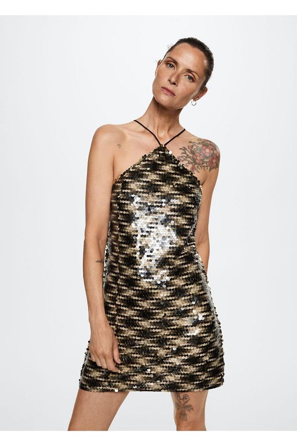 Mango sequin dress shop
