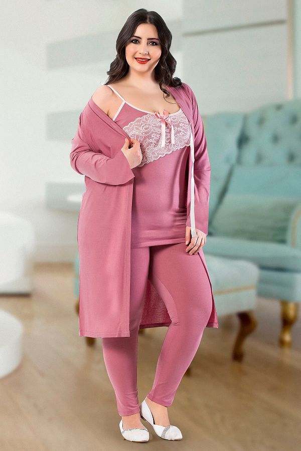 3 piece pajama set plus size on sale