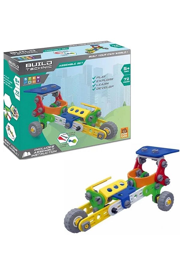 Sole-Build Technic Set, 72 Pieces Plug-Down Buggy Car Block Build Set 1