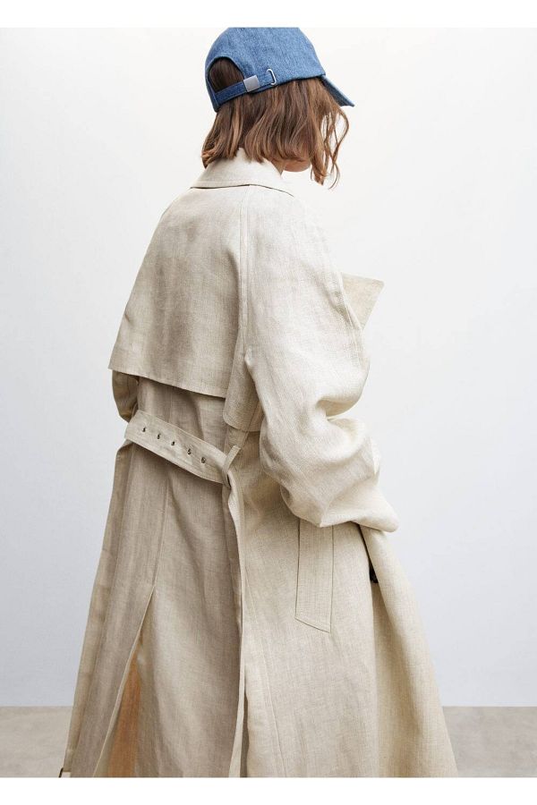 Mango linen trench coat 2025