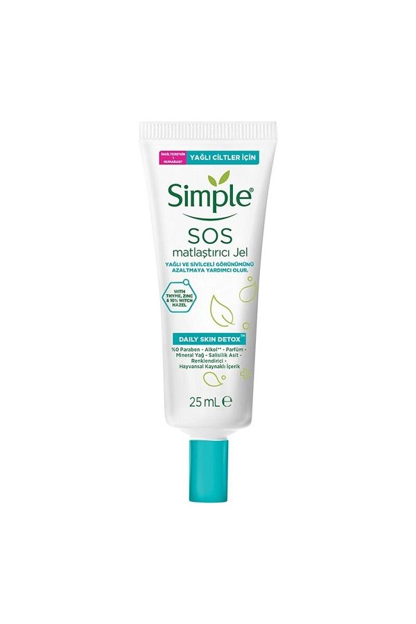 Simple-Daily Cut Detox SOS - 25 ml Mattifying Gel and Acne Reducing Appearance 1