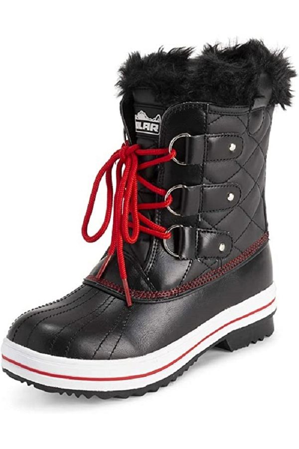 POLAR-Women's Snow Boots Nylon Short Winter Snow Rain Warm Waterproof 1