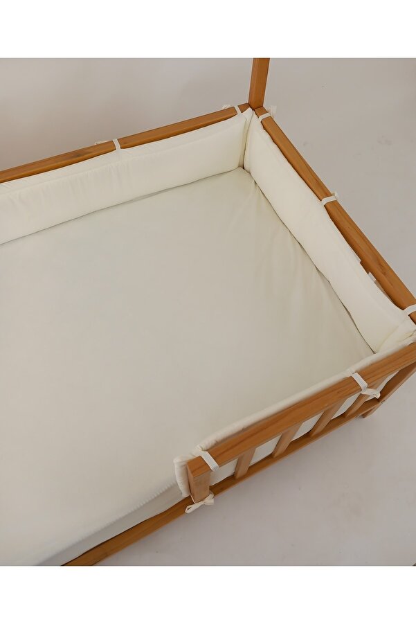 G&G baby 100x200 Cm Montessori Yataklar Için Yan Koruma Seti Ekru