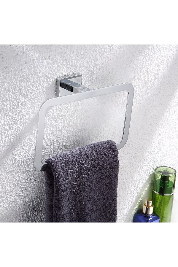 Fause-Ring Circle Towel Holder Line Chrome 1