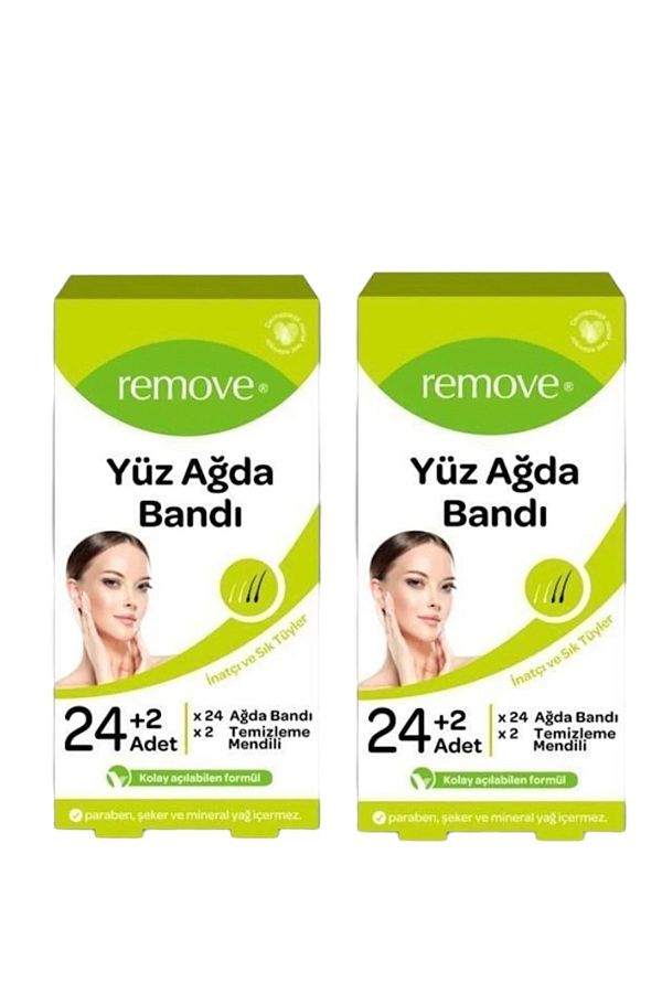 remove-Face Waxing Stripes Set of 24 Stubborn and Thicker Feathers X2 Pieces 1
