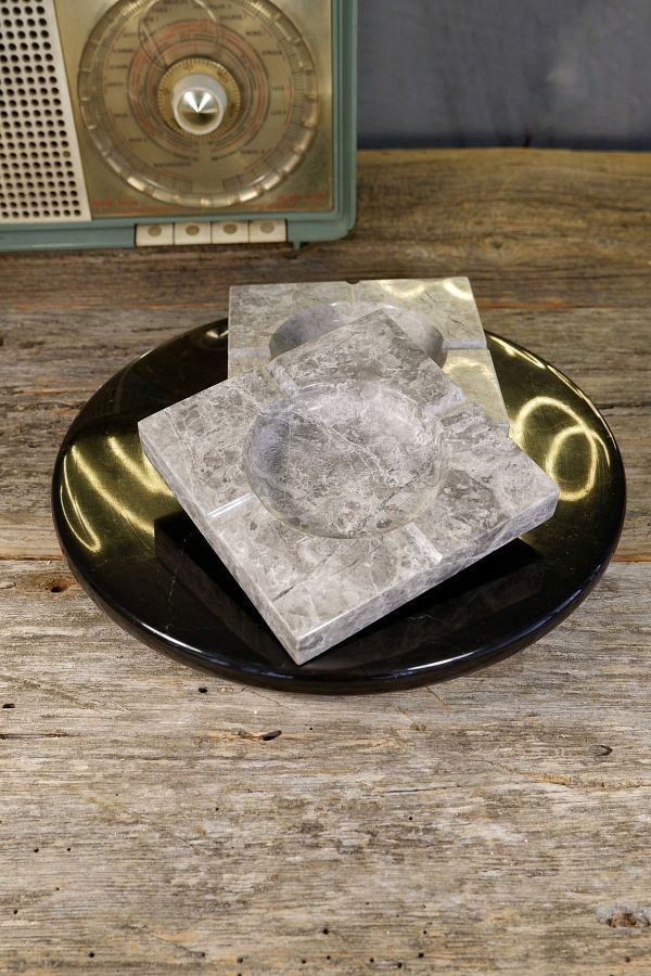 Voodo Concept-Tundra Gray Marble Ashtray 12x12x2 Cm 1