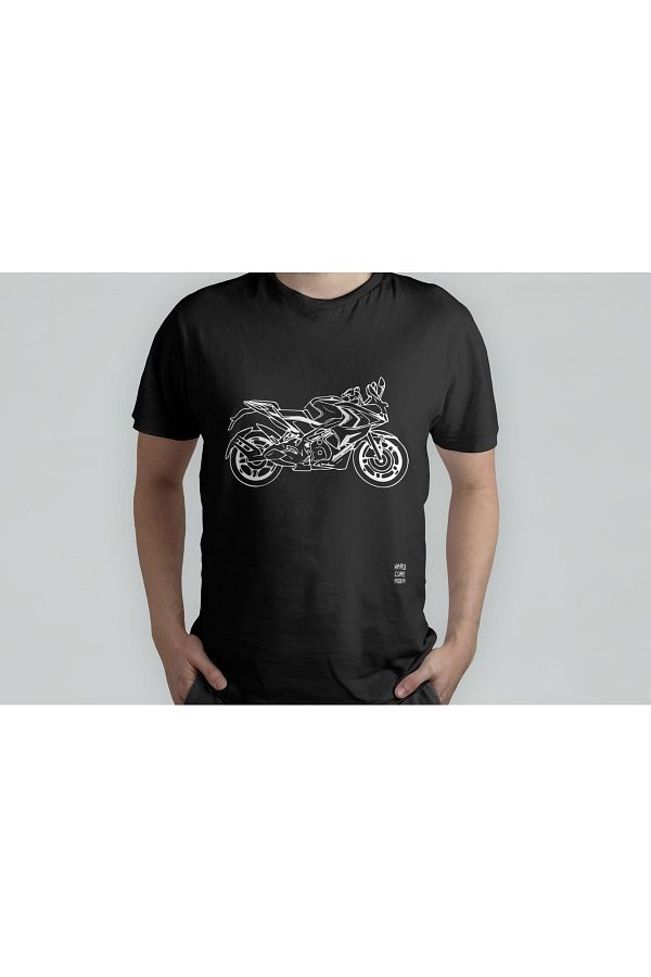 Hard Core Rider Pulsar Rs200 Y Design Unisex Black Biker T Shirt Oversize Hard Drive Trendyol