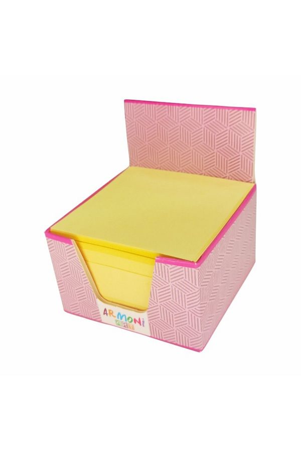 ELUX-Yellow Cube Memo Pad 130gr8x8 (pink Box) 1