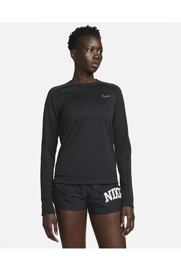 Nike Dri fit Swoosh Run Pacer Midlayer Women s Black Printed Long Sleeve Running Training Top Dq6318 010 Trendyol