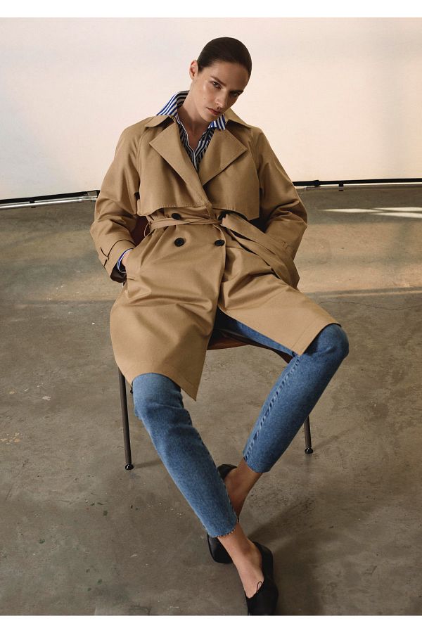 Mavi Beige Trench Coat Boyfriend 110703 70202 Trendyol