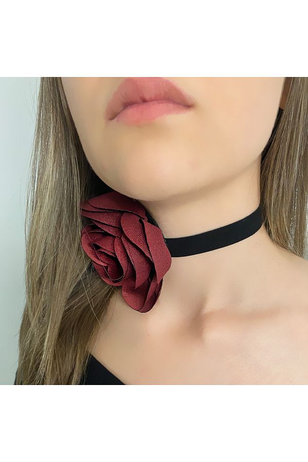 Burgundy choker necklace online