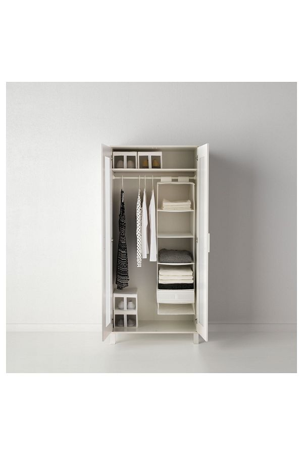 IKEA Inner Cabinet Hangable Organizer Shelf with Compartments A Quality 35x125cm Fabric Polyester White Trendyol